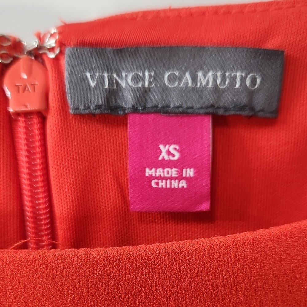 Vince Camuto Tie-Sleeve Red Dress - XS - Picture 2 of 4